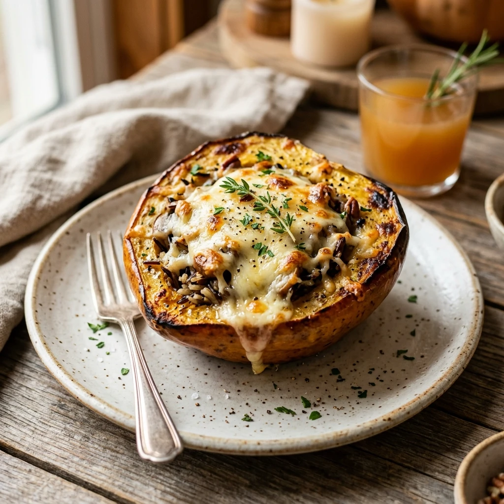 Cheesy Stuffed Acorn Squash Recipe