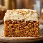 Chewy Pumpkin Bars With Cream Cheese Frosting