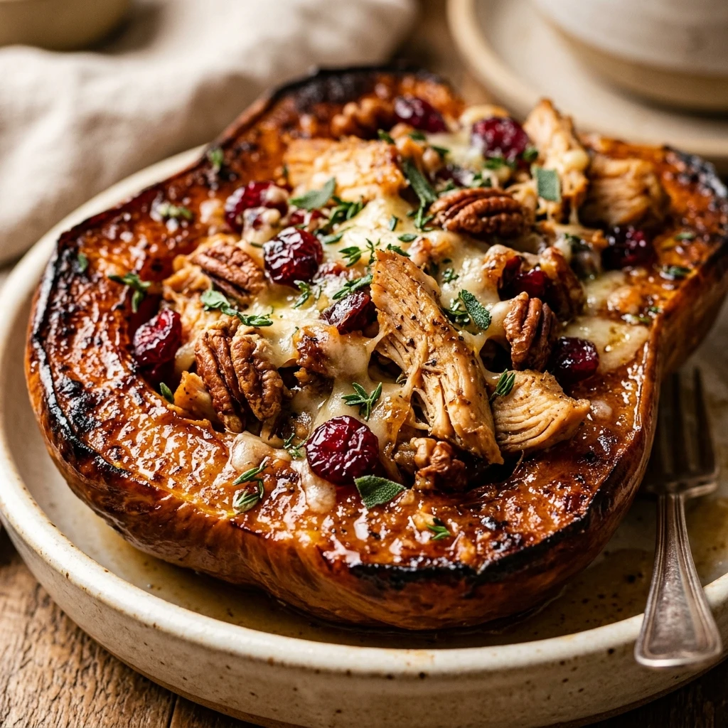 Chicken Stuffed Butternut Squash Recipe