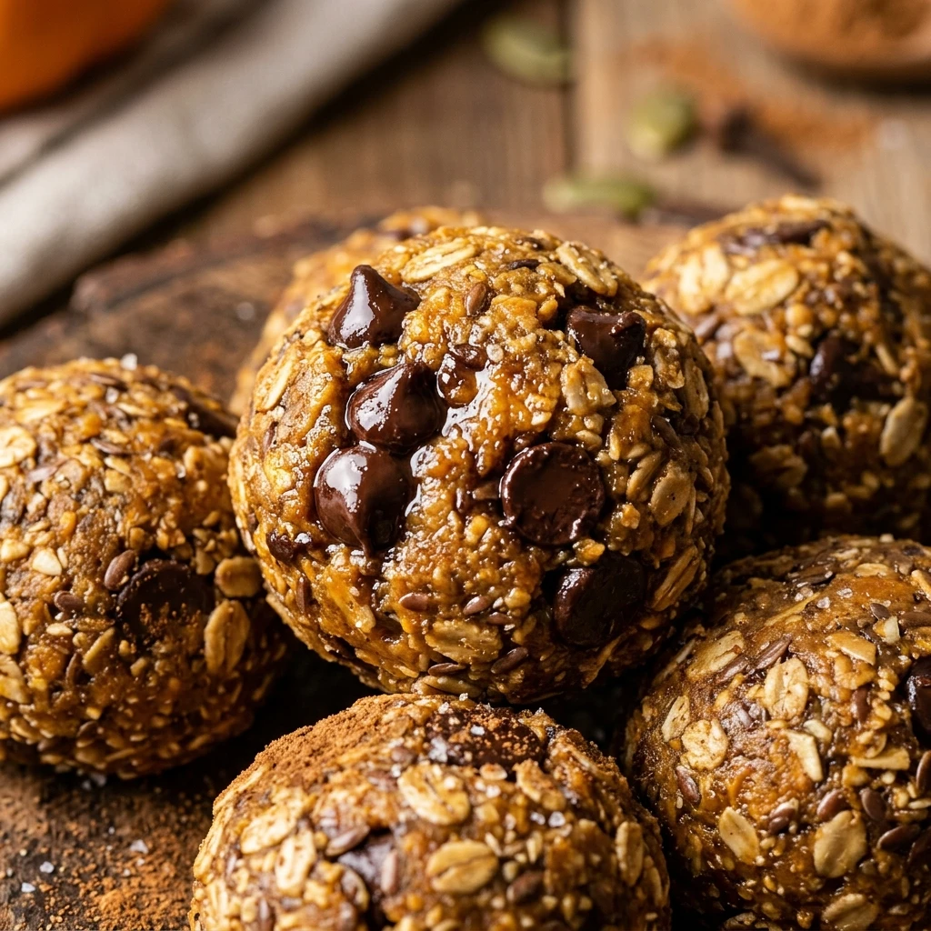 Chocolate Chip Pumpkin Spice Protein Bites