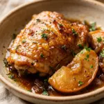Cider Braised Chicken Thighs With Apples