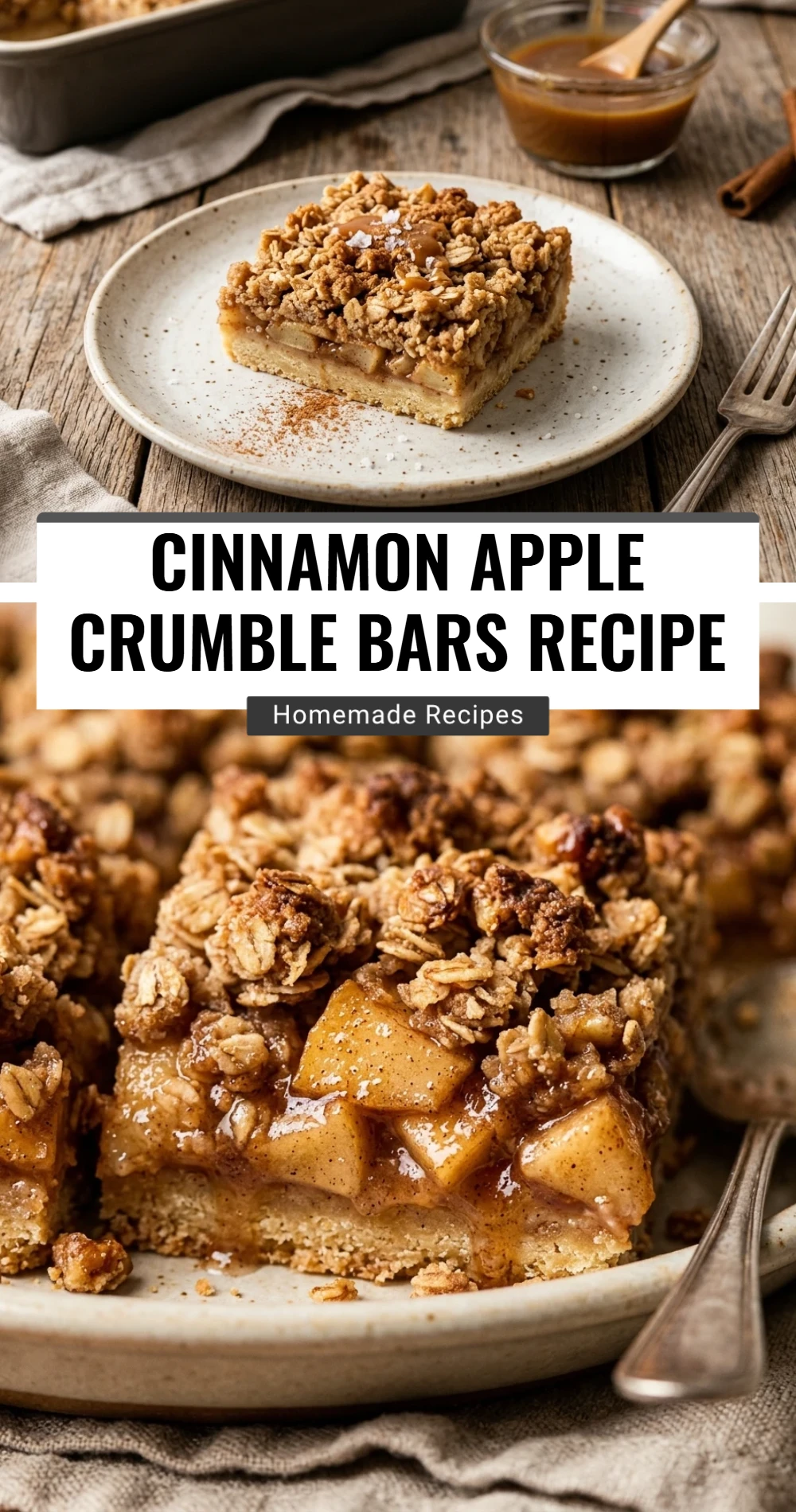 Cinnamon Apple Crumble Bars Recipe