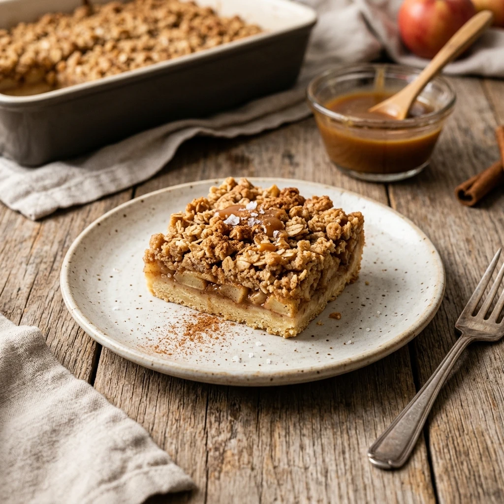 Cinnamon Apple Crumble Bars Recipe