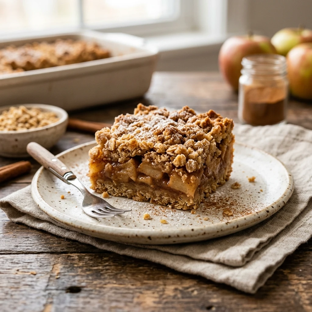 Cinnamon Apple Crumble Bars Recipe