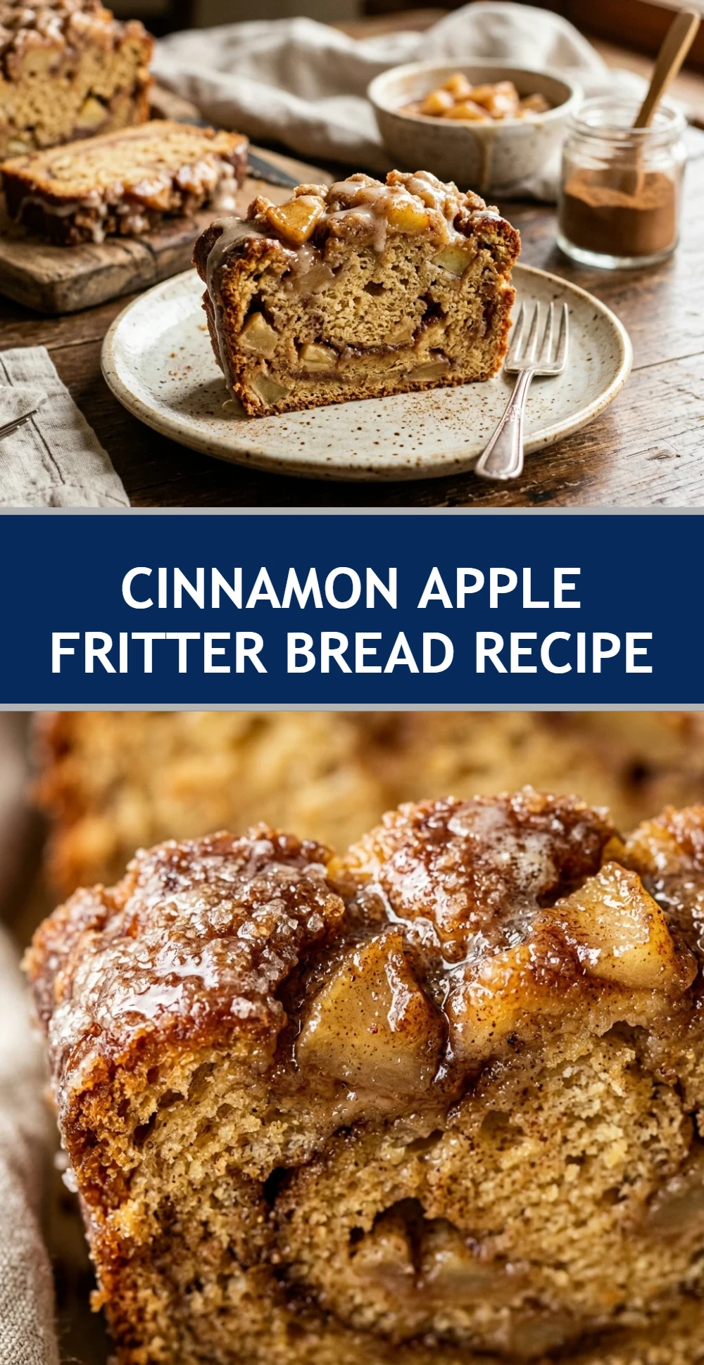 Cinnamon Apple Fritter Bread Recipe