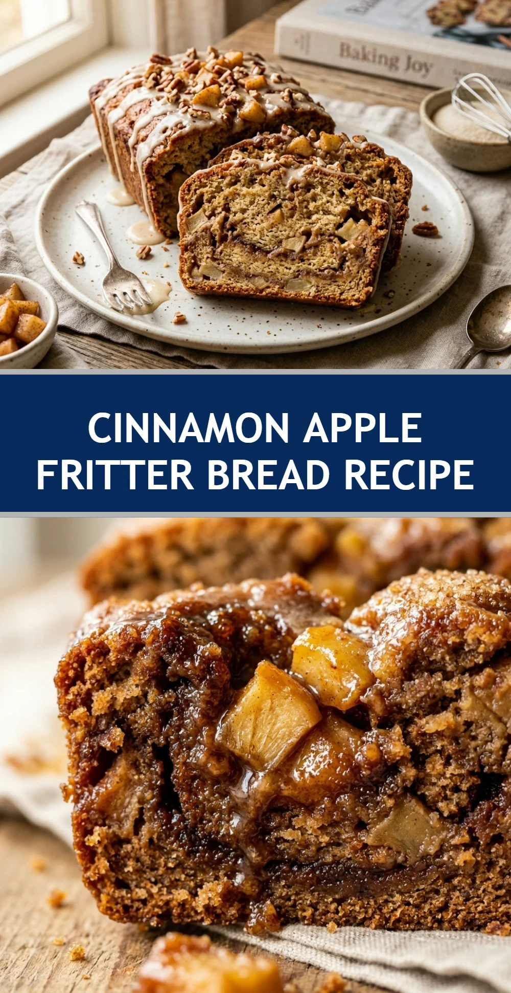 Cinnamon Apple Fritter Bread Recipe