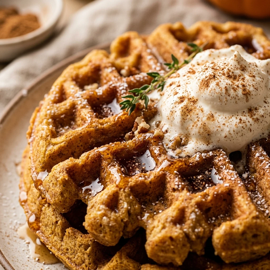 Cinnamon Pumpkin Waffles Recipe