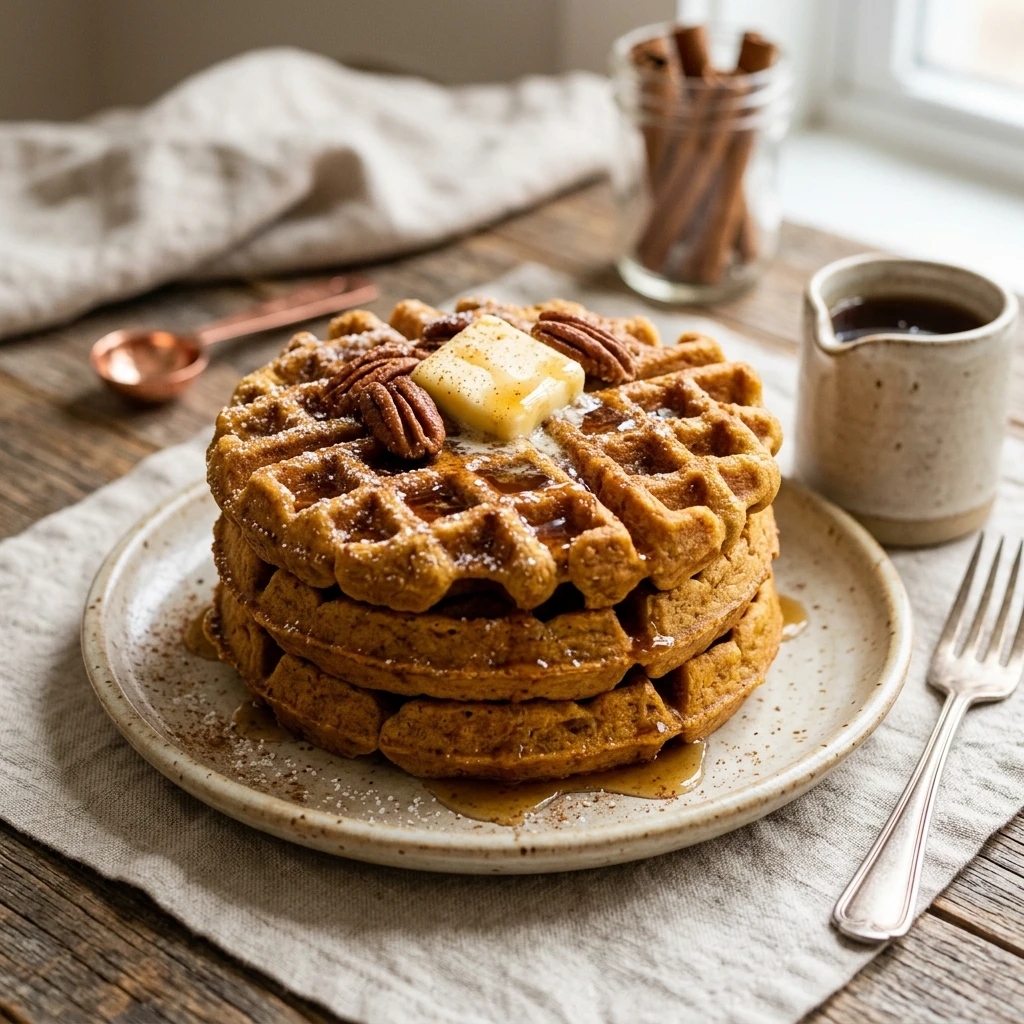 Cinnamon Pumpkin Waffles Recipe