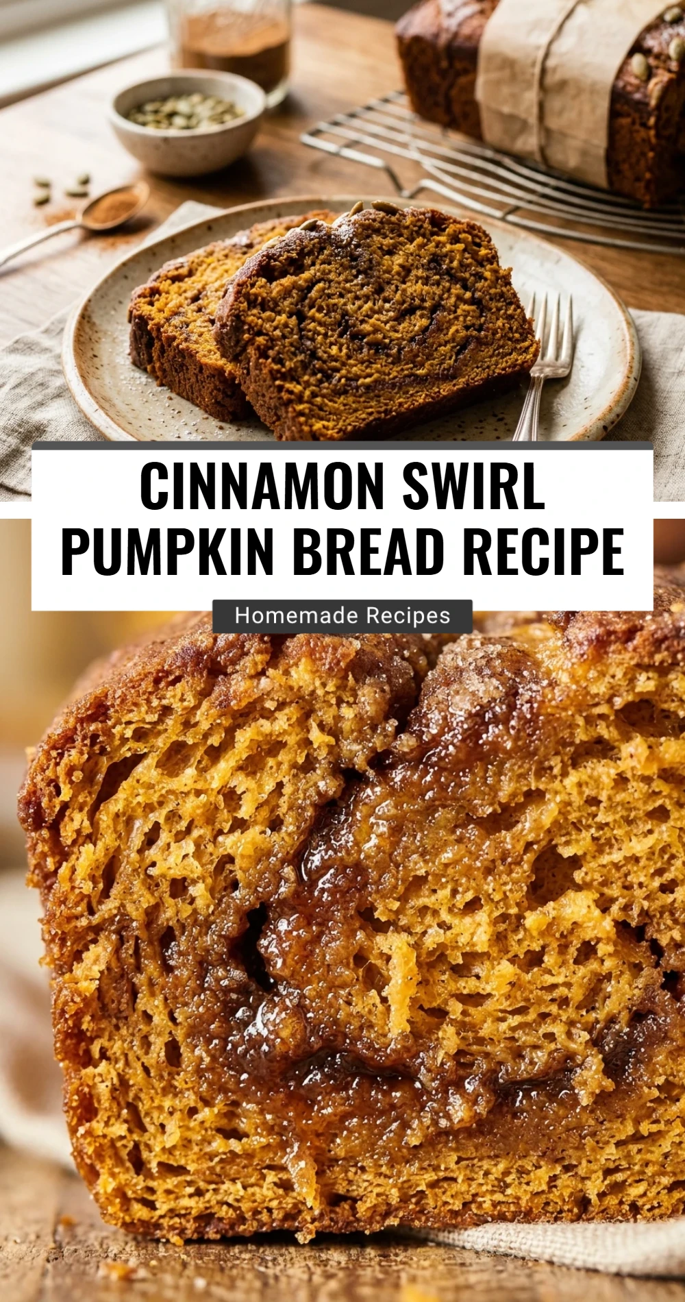 Cinnamon Swirl Pumpkin Bread Recipe