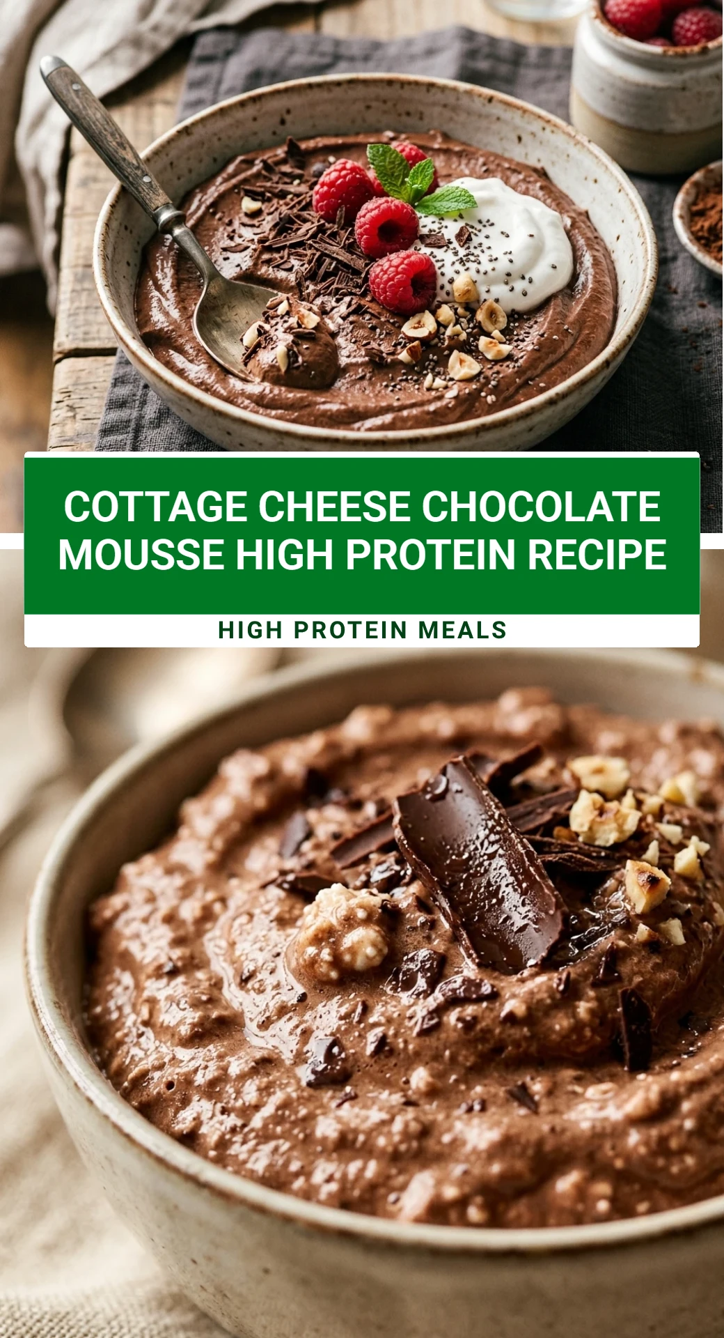 Cottage Cheese Chocolate Mousse High Protein Recipe