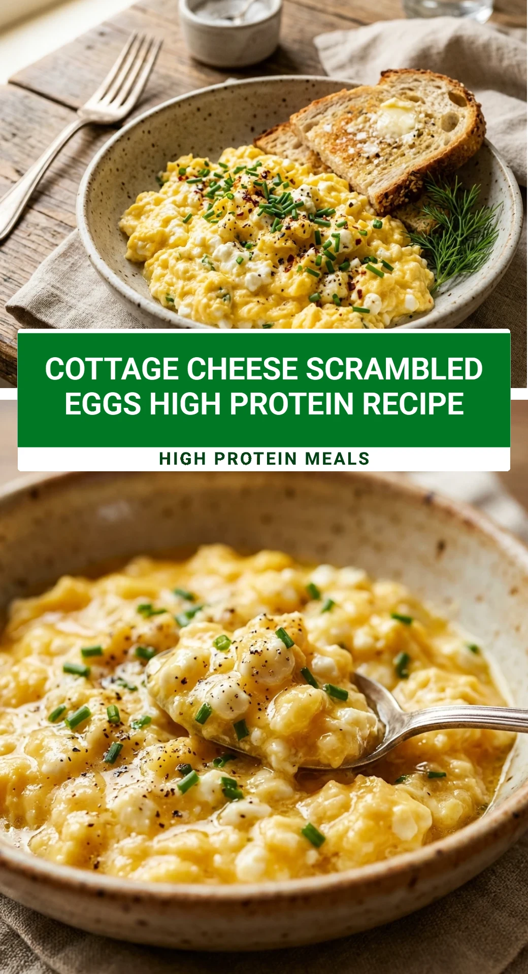 Cottage Cheese Scrambled Eggs High Protein Recipe