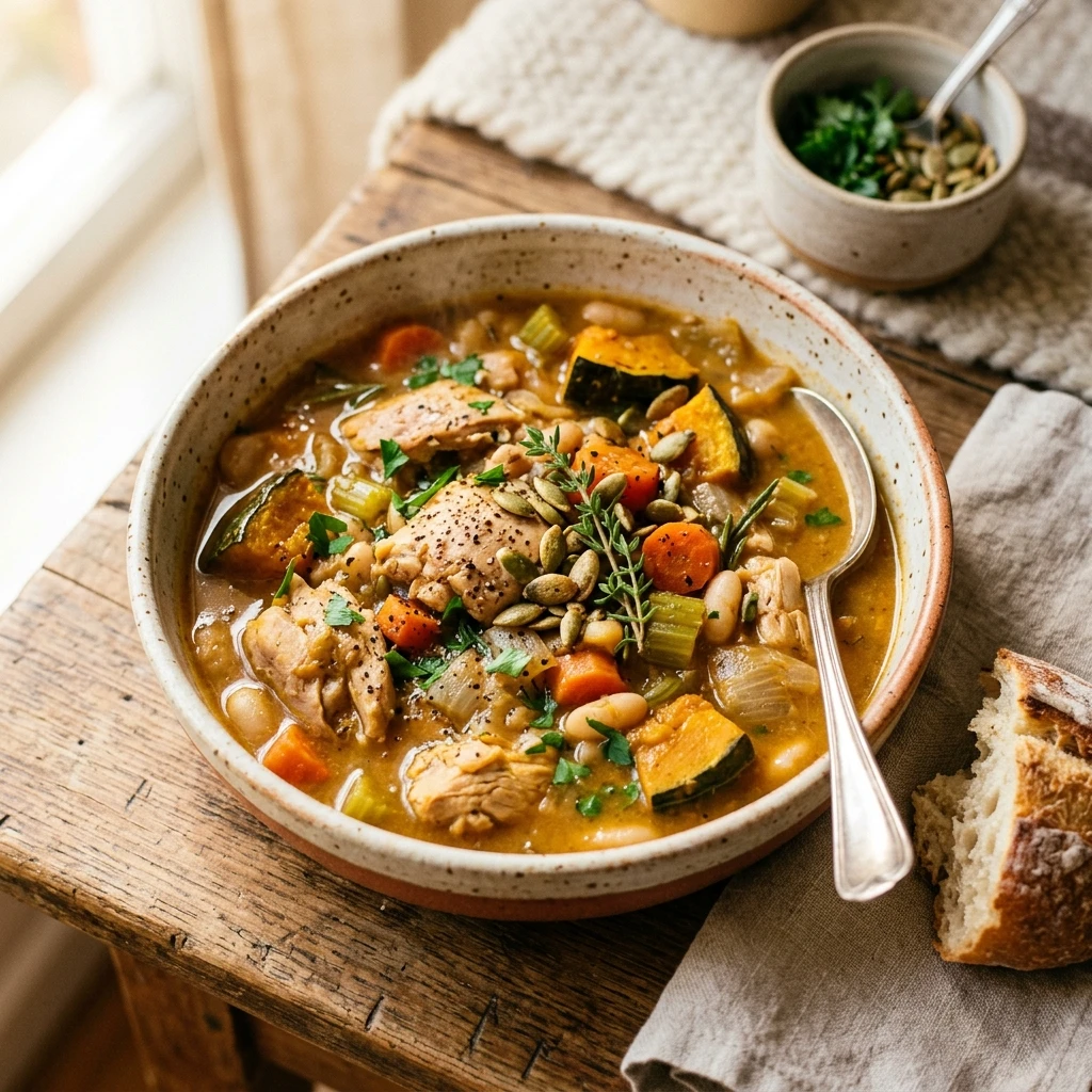 Cozy Crockpot Pumpkin Chicken Stew Recipe