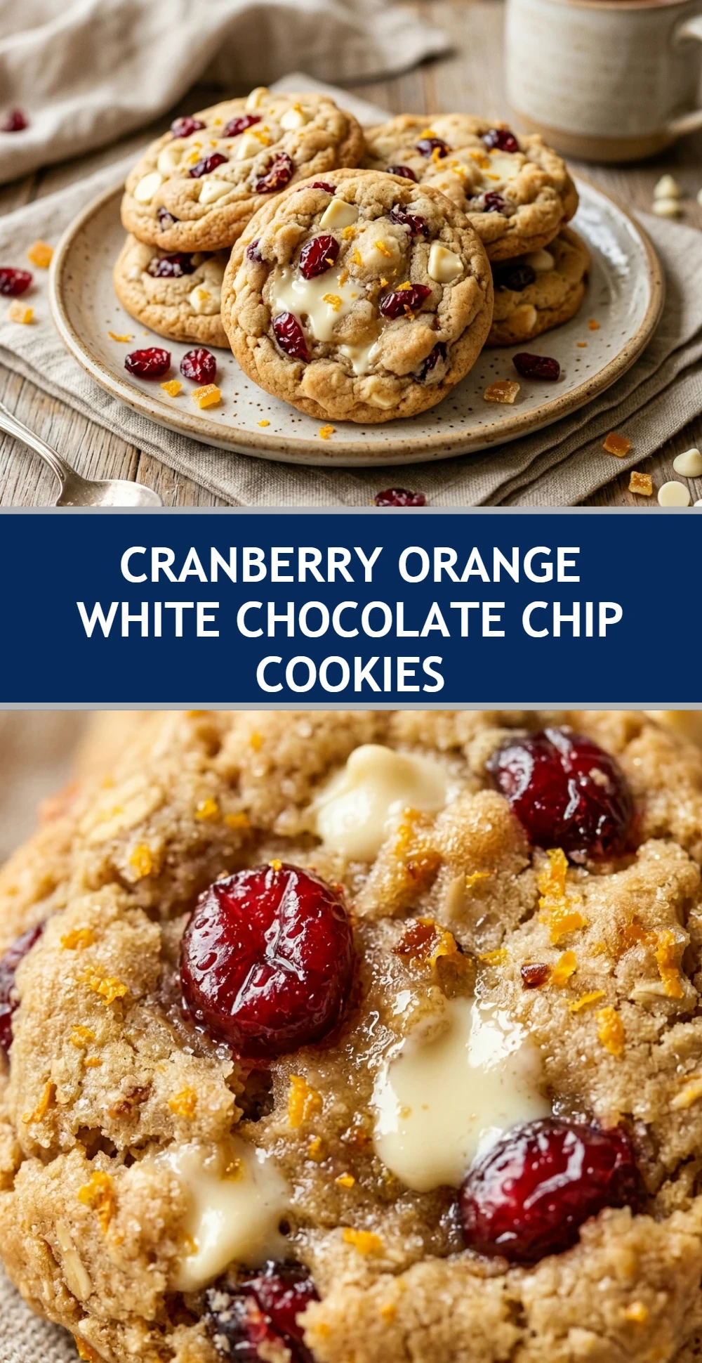 Cranberry Orange White Chocolate Chip Cookies