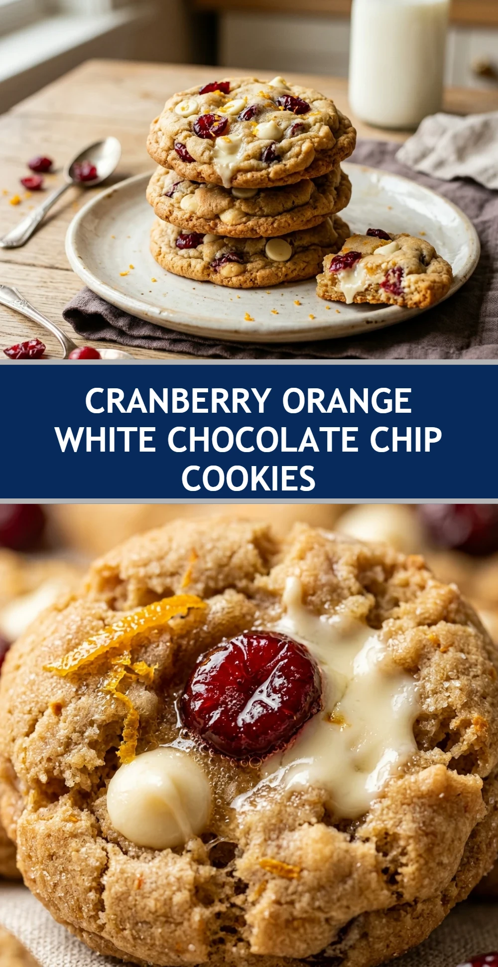 Cranberry Orange White Chocolate Chip Cookies
