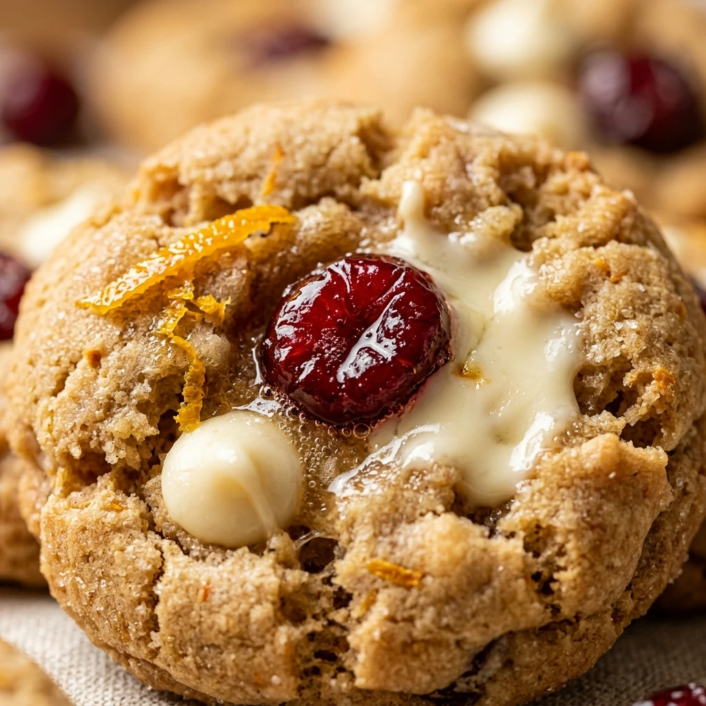 Cranberry Orange White Chocolate Chip Cookies