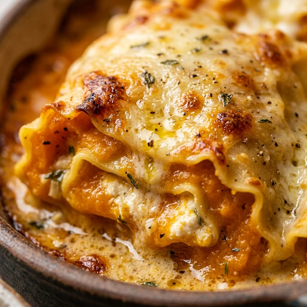 Creamy Butternut Squash Lasagna Roll Ups