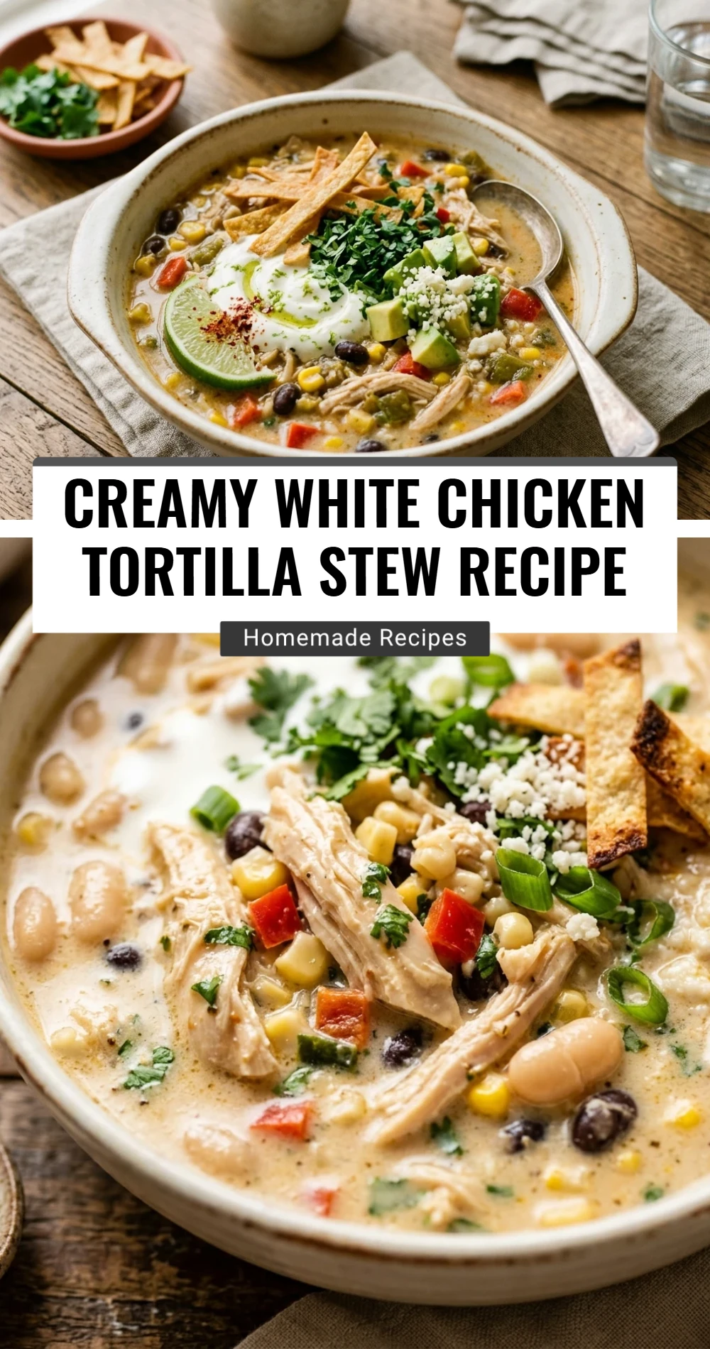 Creamy White Chicken Tortilla Stew Recipe