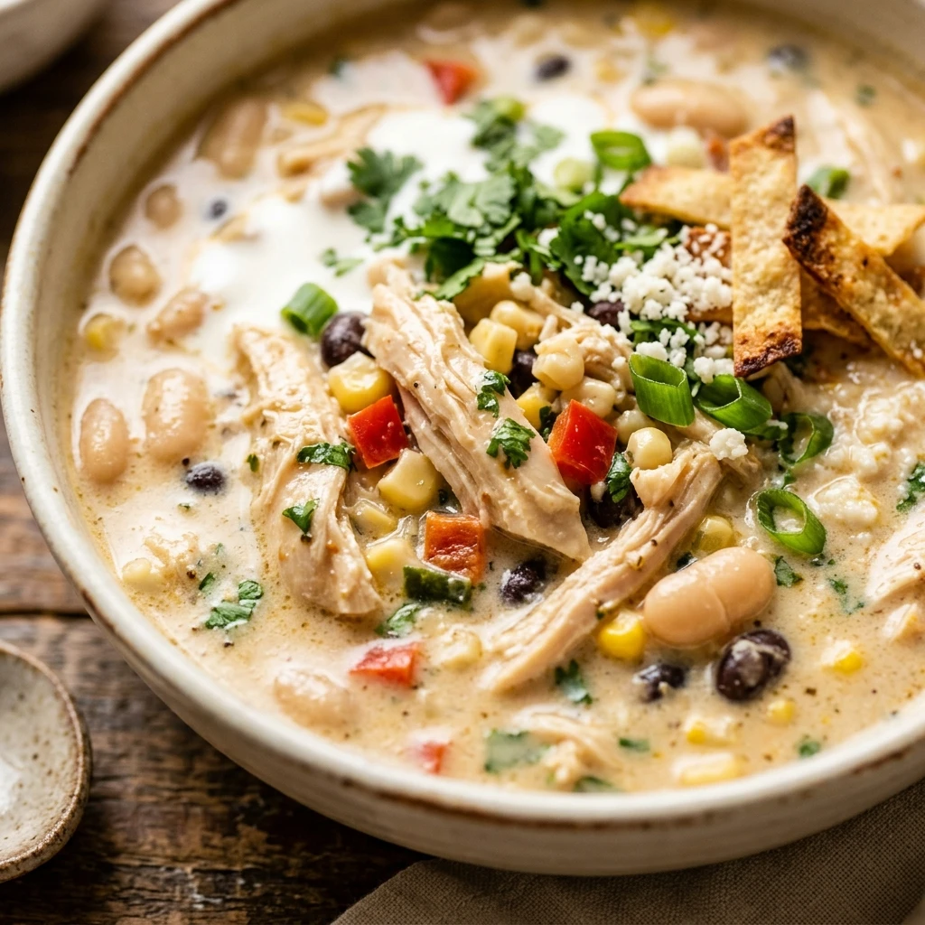 Creamy White Chicken Tortilla Stew Recipe