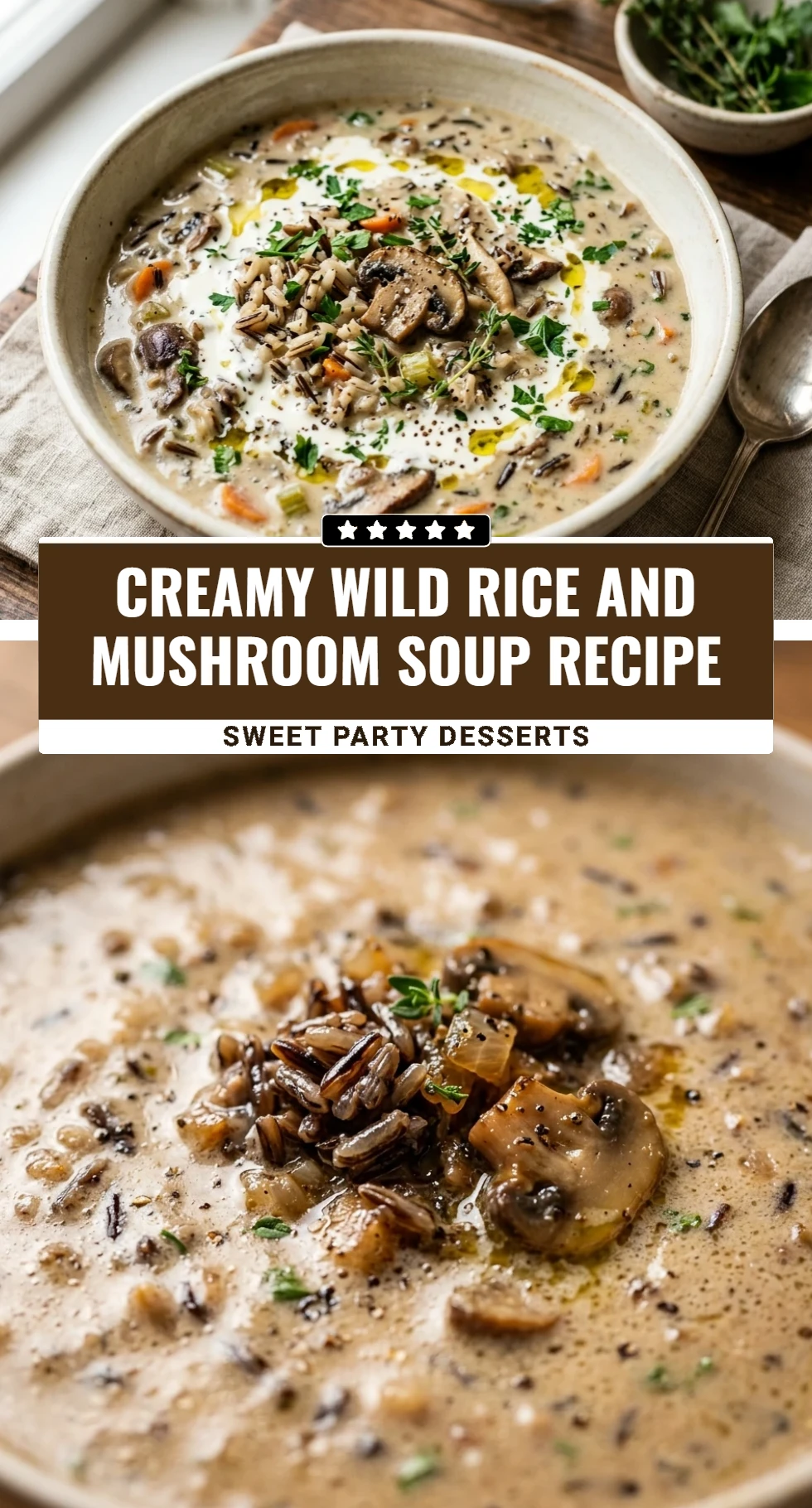 Creamy Wild Rice And Mushroom Soup Recipe
