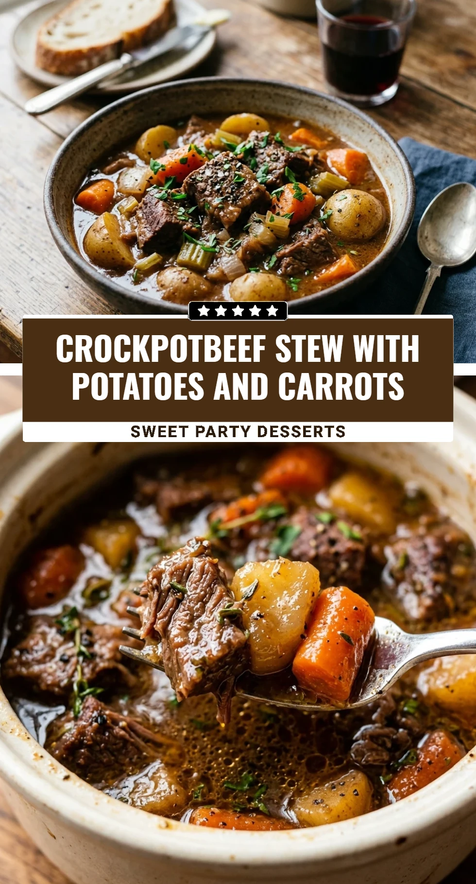 CrockpotBeef Stew With Potatoes And Carrots