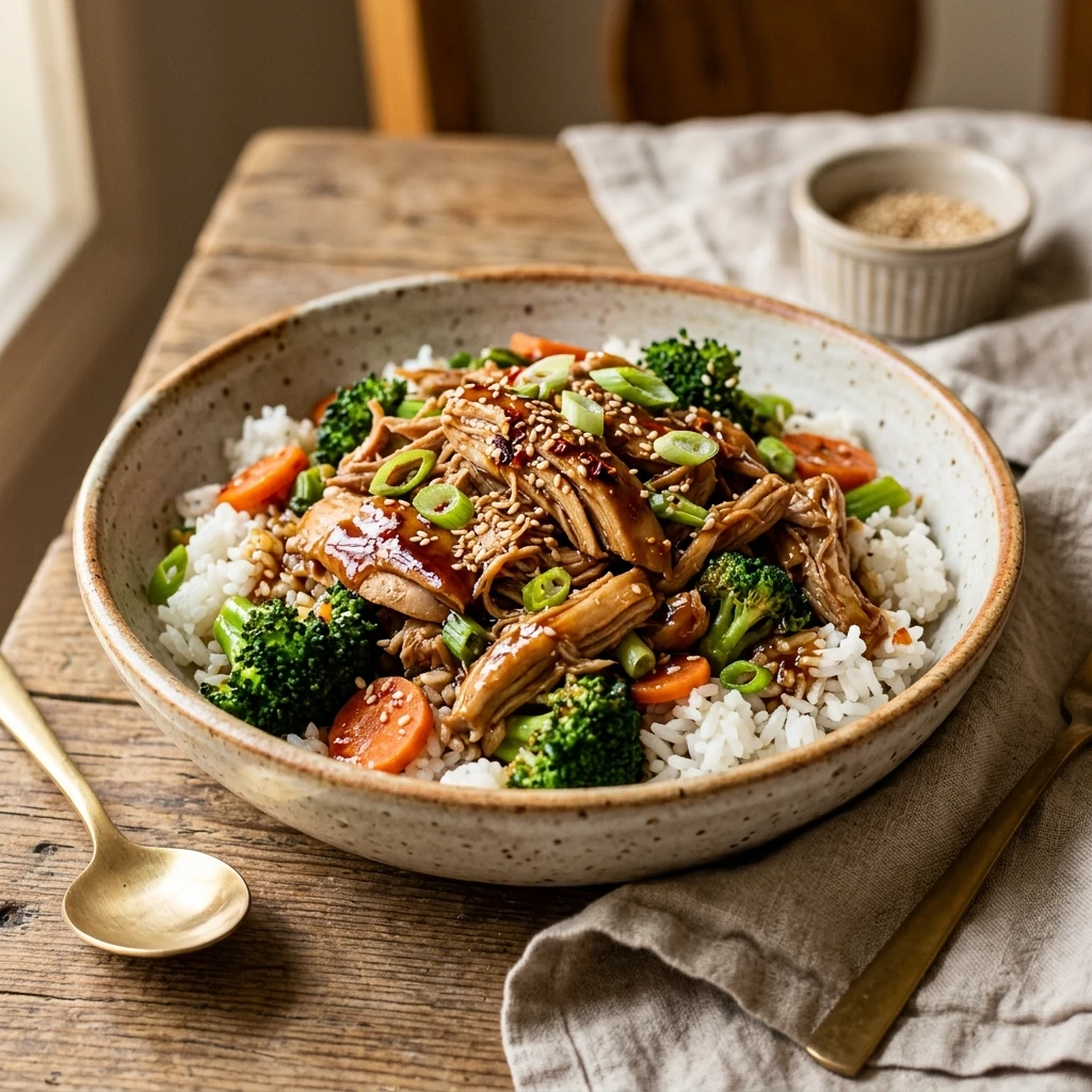 Dump And Go Crockpot Teriyaki Chicken And Rice