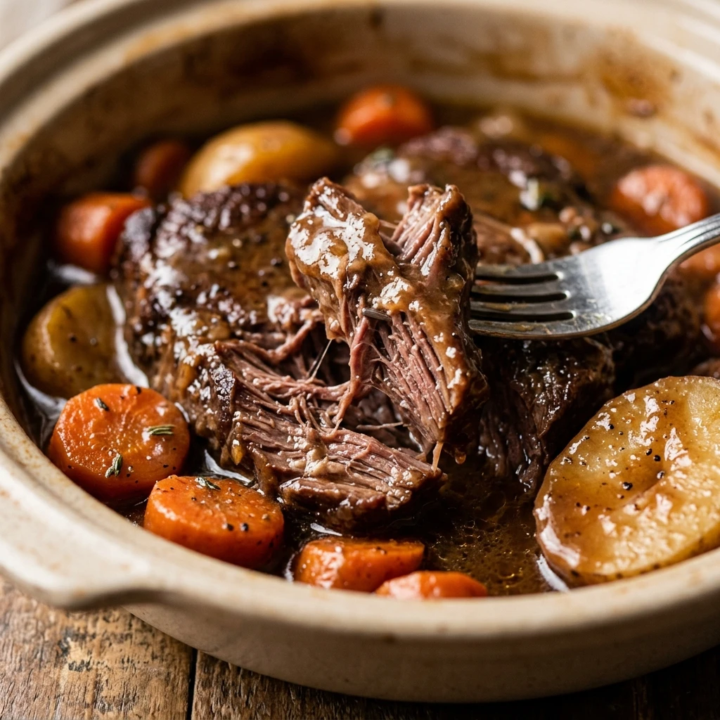 Easy 4 Ingredient Crockpot Pot Roast