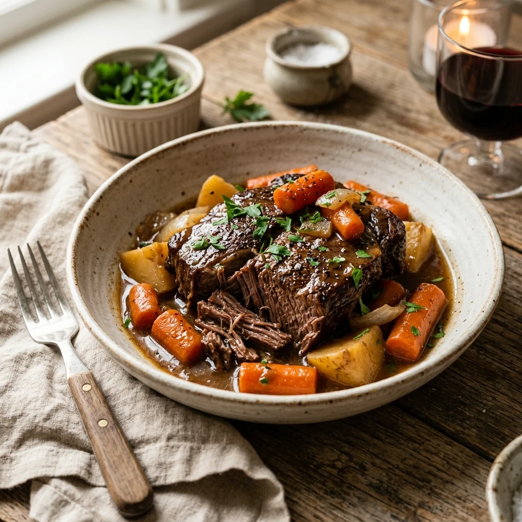 Easy 4 Ingredient Crockpot Pot Roast