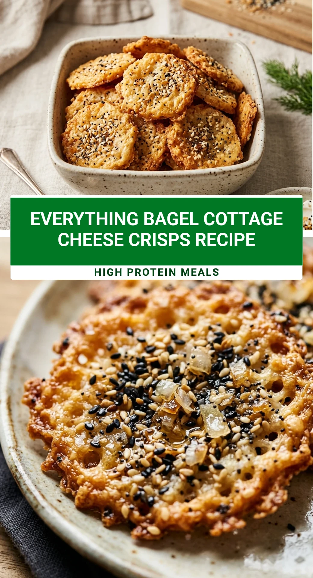 Everything Bagel Cottage Cheese Crisps Recipe