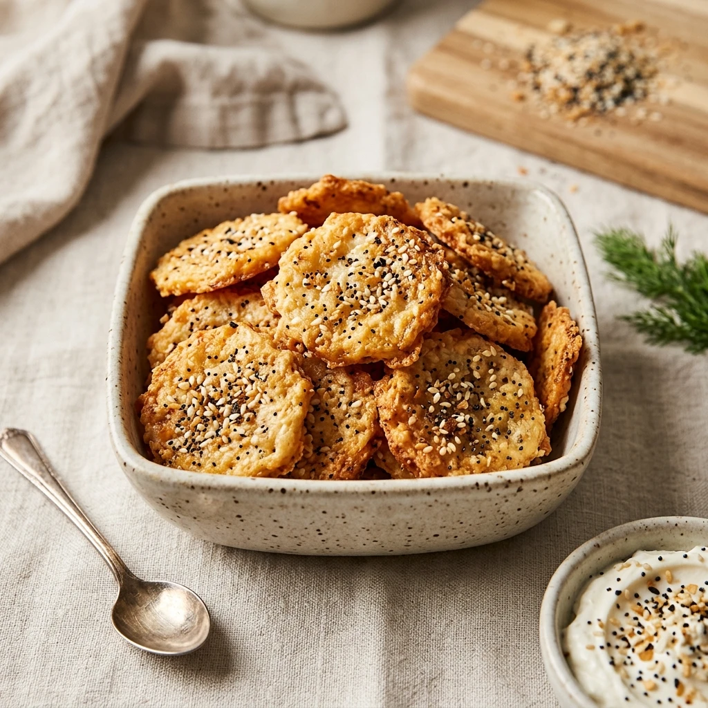 Everything Bagel Cottage Cheese Crisps Recipe