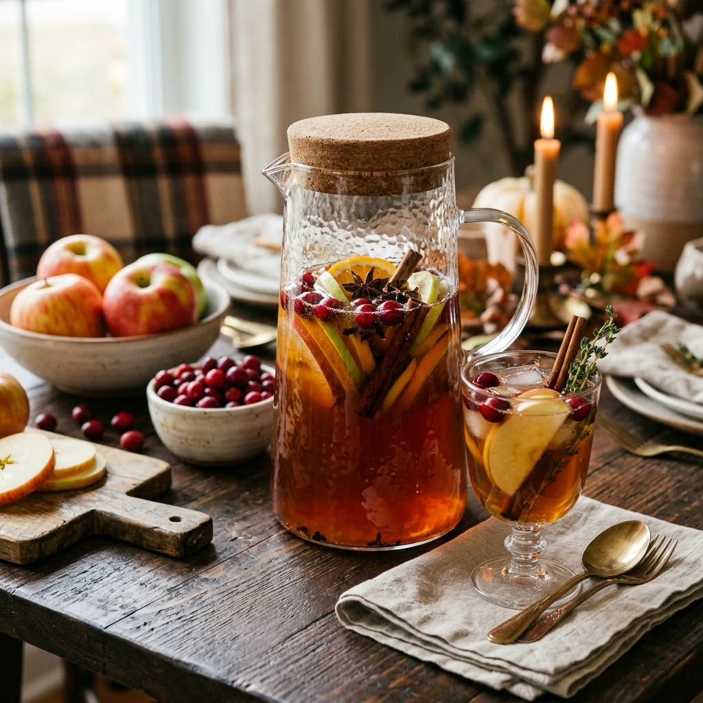 Fall Apple Cider Sangria Recipe With Apples