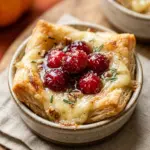 Fall Cranberry Brie Bites Appetizer Recipe