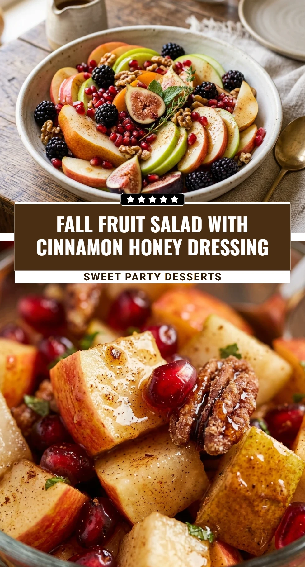 Fall Fruit Salad With Cinnamon Honey Dressing