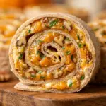 Fall Party Food Buffet Pumpkin Pinwheels