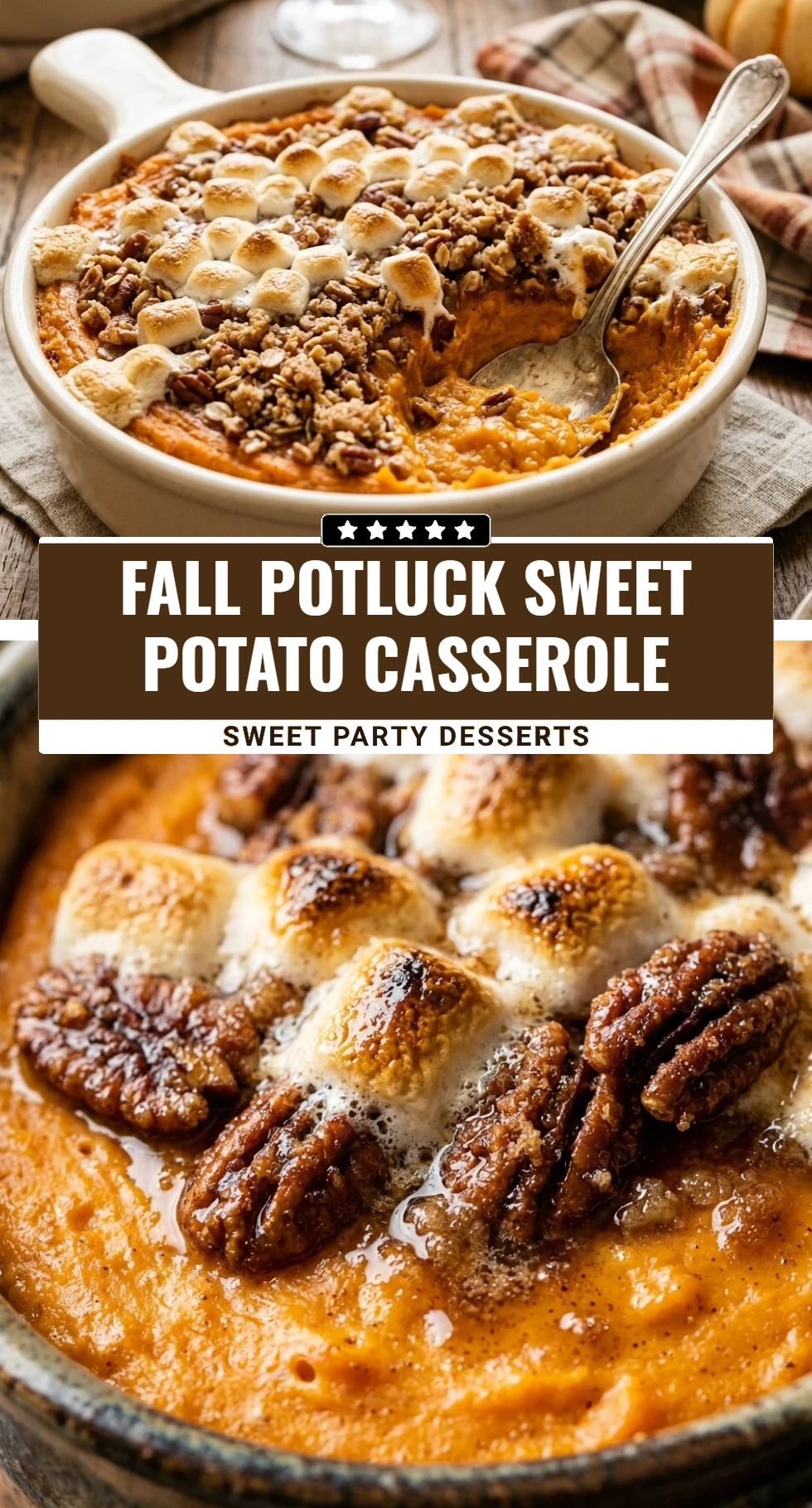 Fall Potluck Sweet Potato Casserole
