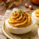 Fall Pumpkin Deviled Eggs Finger Food