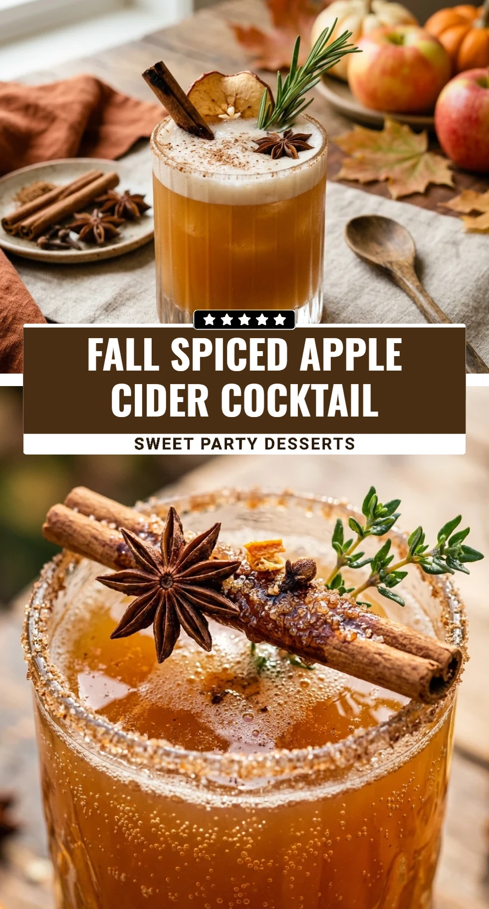 Fall Spiced Apple Cider Cocktail