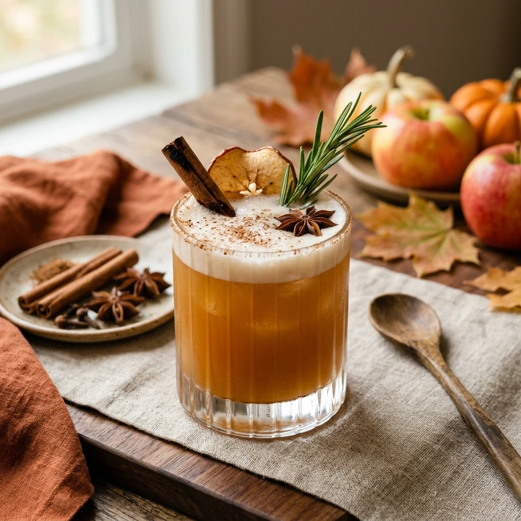 Fall Spiced Apple Cider Cocktail