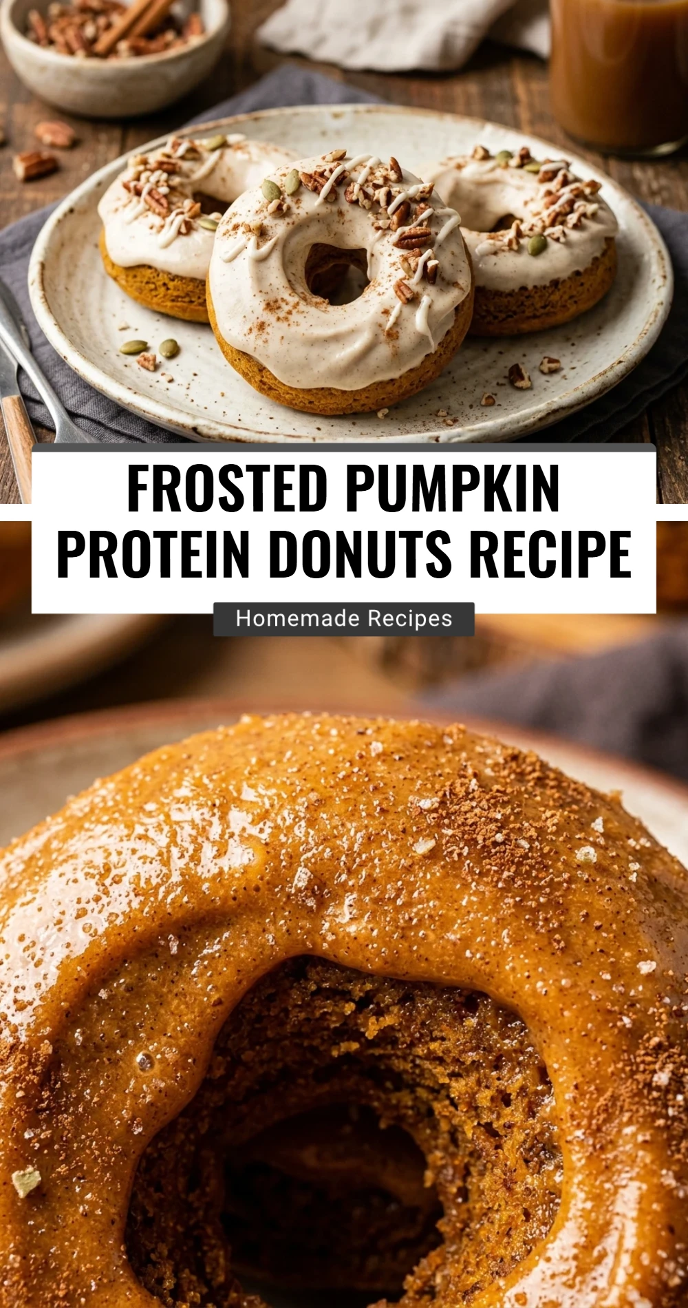 Frosted Pumpkin Protein Donuts Recipe