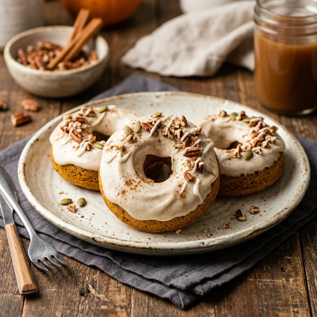 Frosted Pumpkin Protein Donuts Recipe