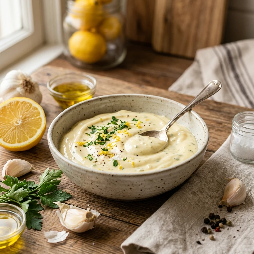 Garlic Lemon Aioli Sauce Recipe