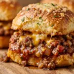 Garlic Parmesan Toasted Sloppy Joe Sliders