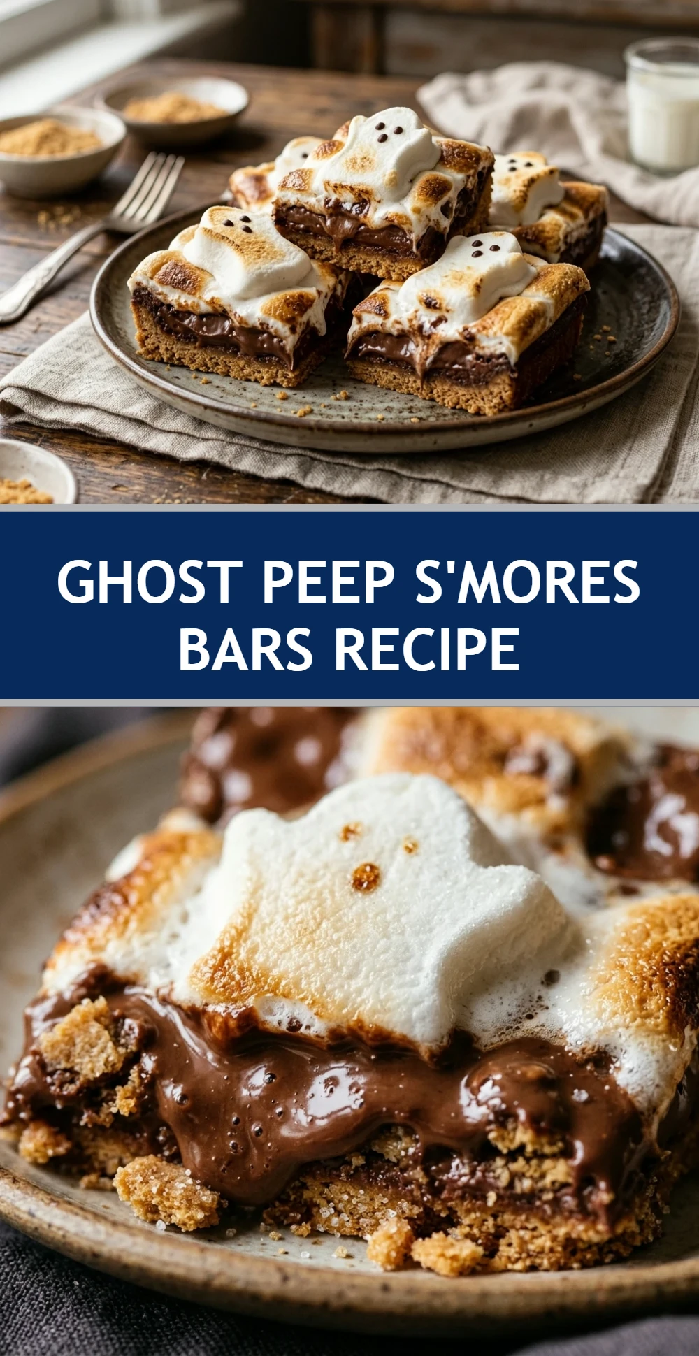 Ghost Peep S'mores Bars Recipe