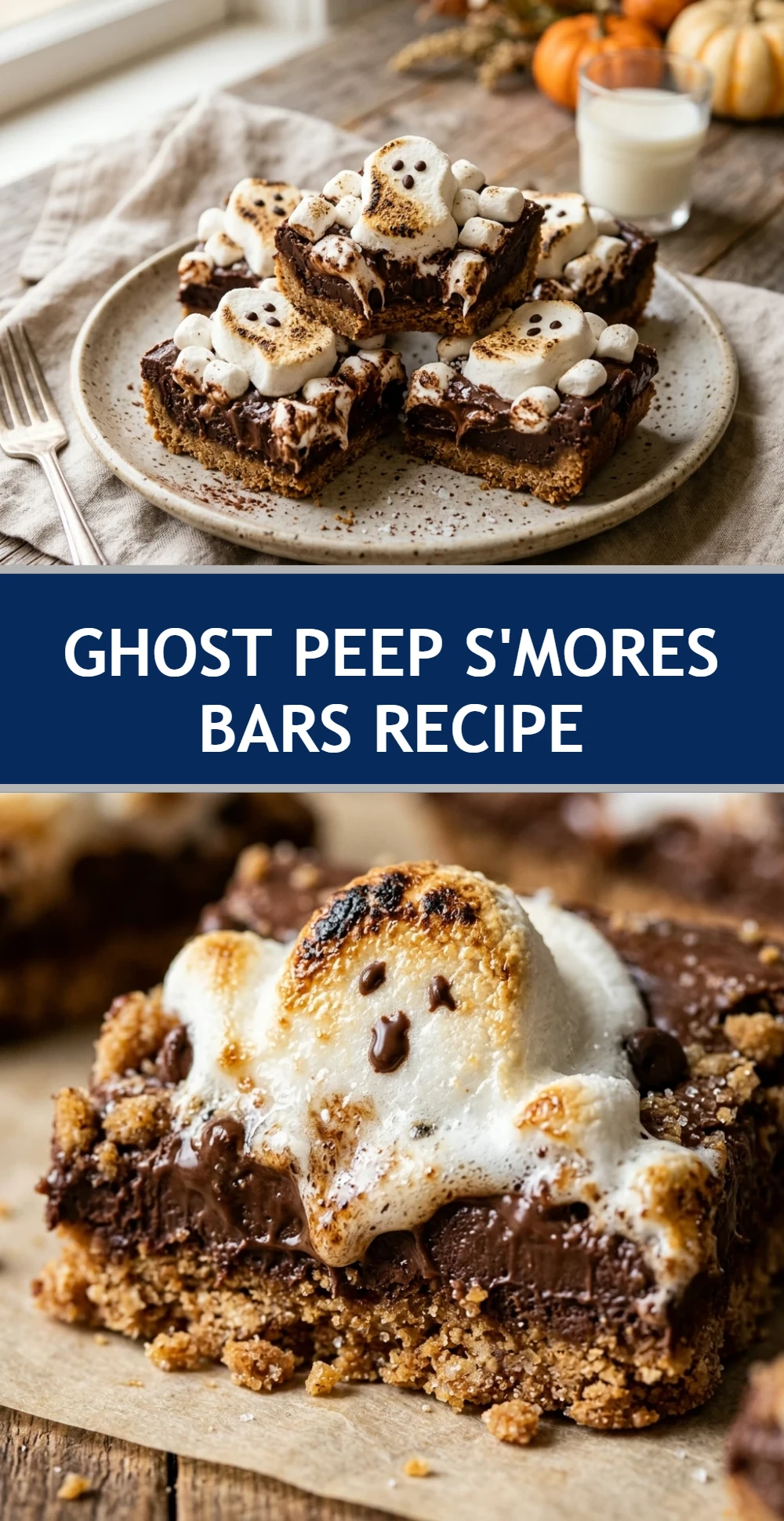Ghost Peep S'mores Bars Recipe
