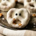 Ghostly White Chocolate Pretzel Bites