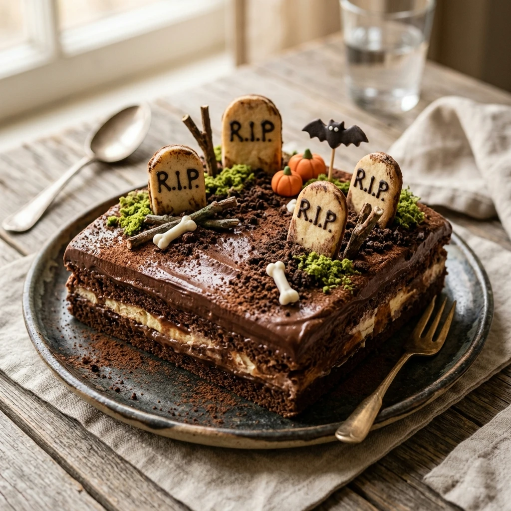 Graveyard Chocolate Eclair Cake Recipe