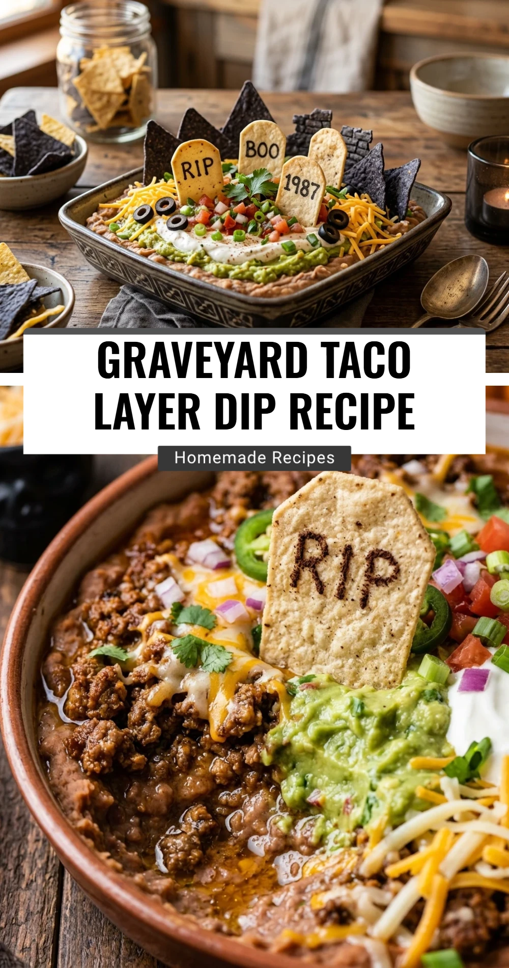 Graveyard Taco Layer Dip Recipe
