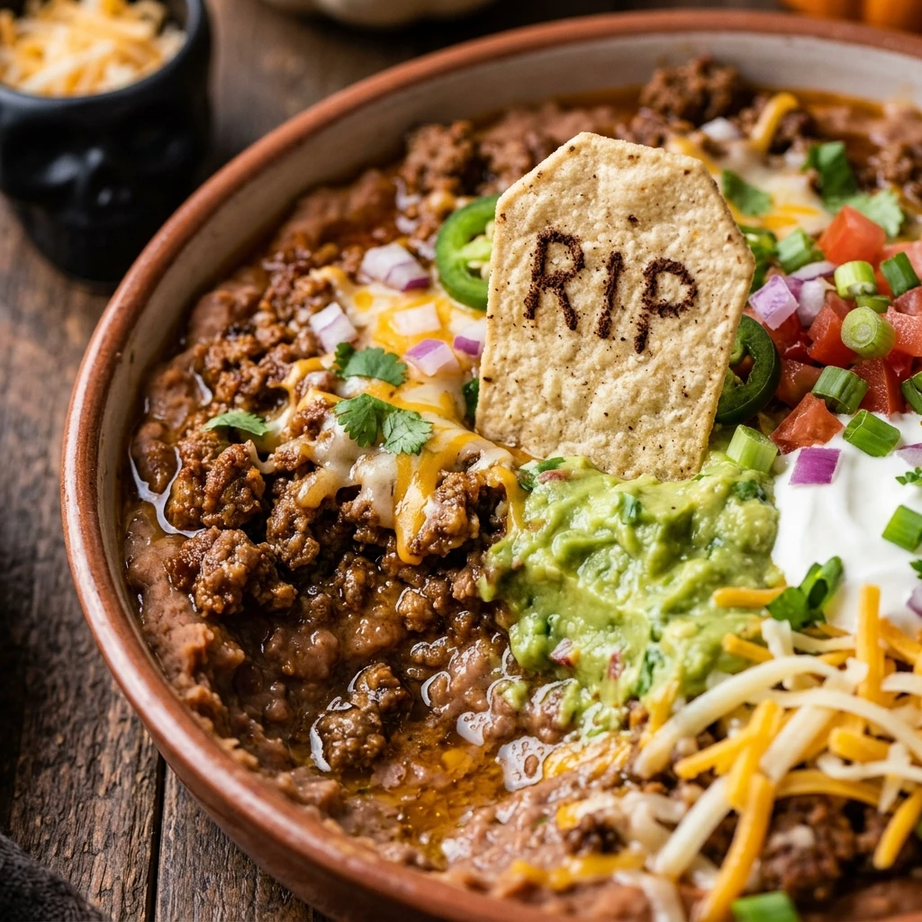 Graveyard Taco Layer Dip Recipe