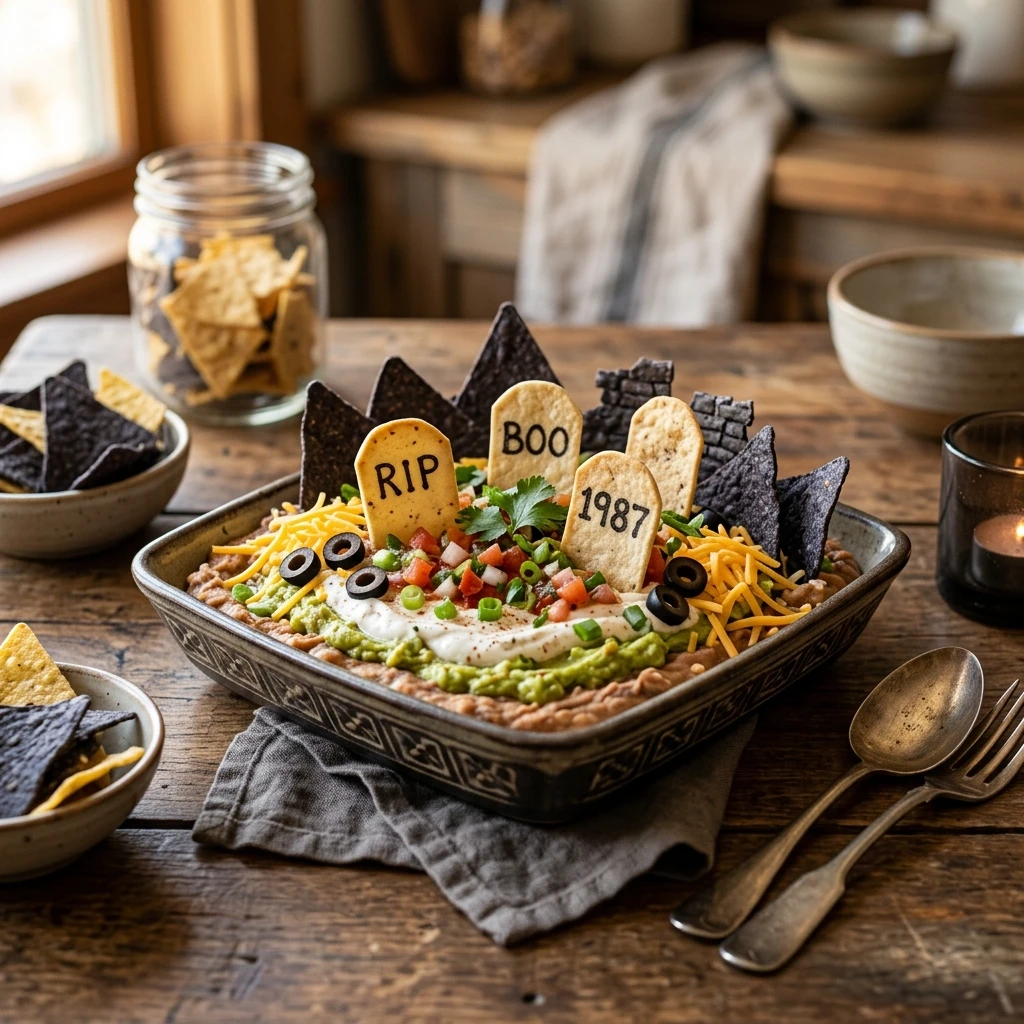 Graveyard Taco Layer Dip Recipe
