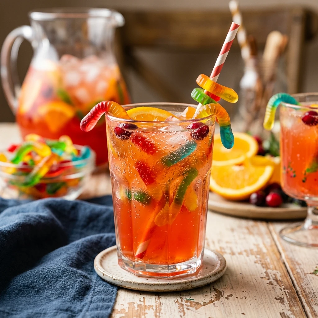 Gummy Worm Punch For Kids Recipe