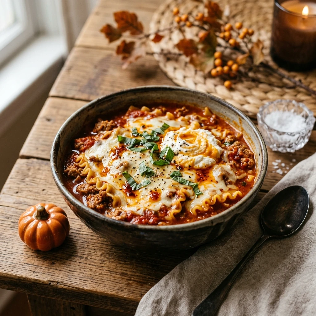 Halloween Lasagna Soup Recipe